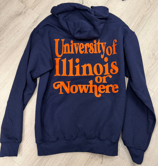 Custom or nowhere hoodie (order for ANY school)