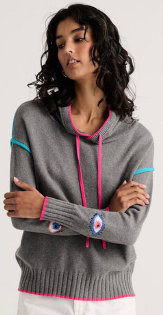 Zaket & Plover Mystic Eye hoodie in Cloud
