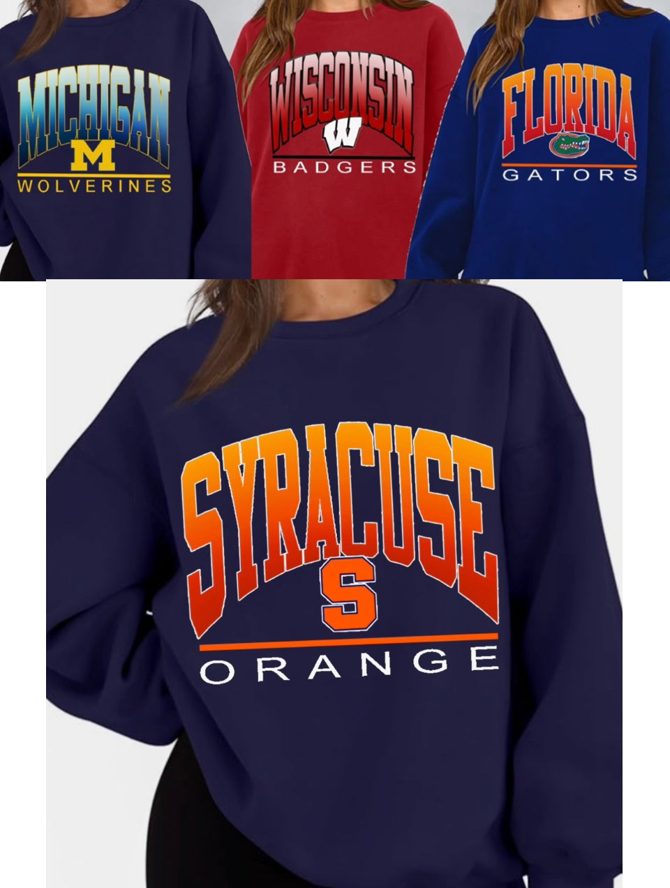 Custom retro sweatshirt (see list of schools in item description)