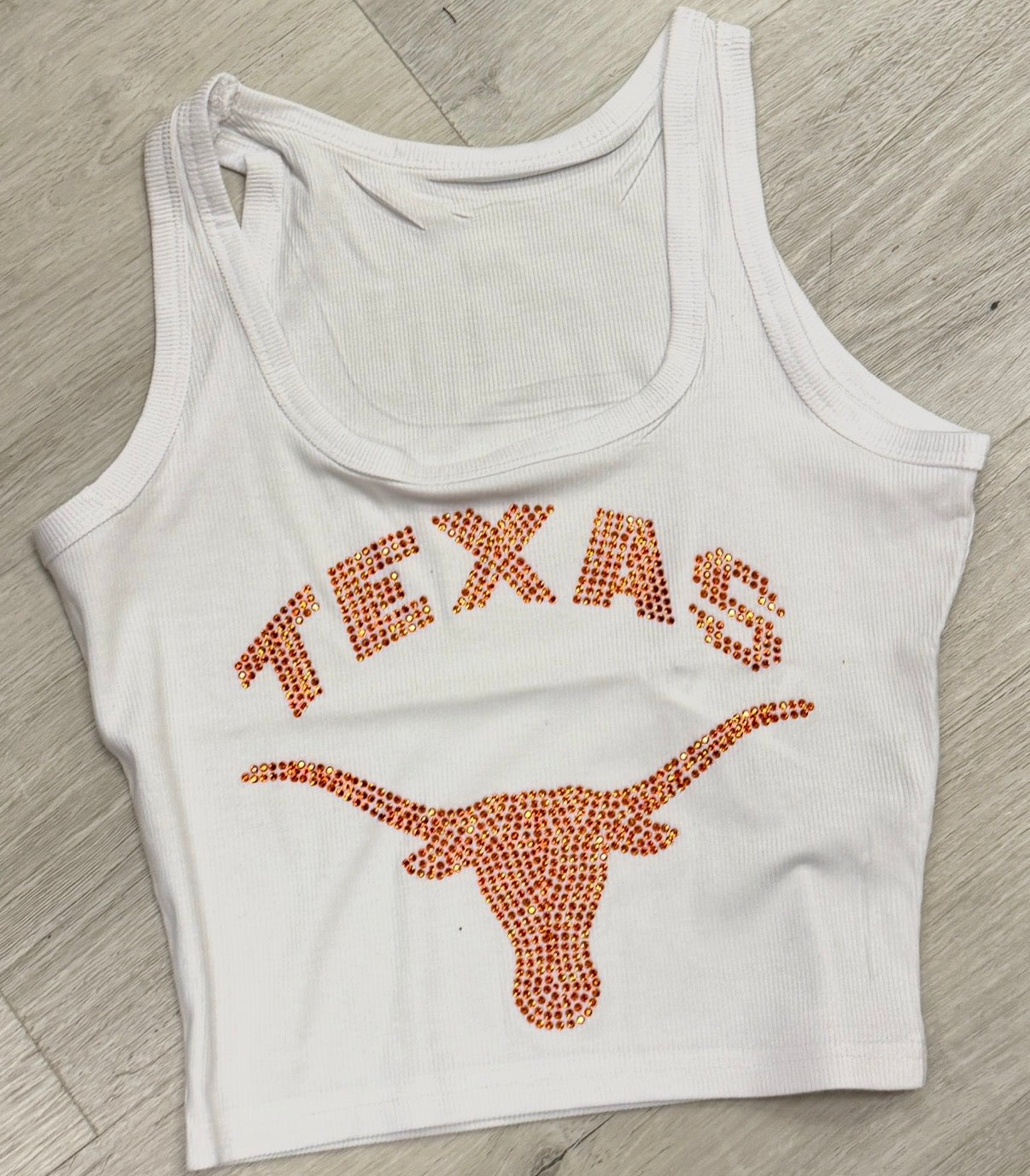 SUPER HOT ITEM!!! IN STOCK & Custom order college bling tanks and crop babytees, MOST SCHOOLS ARE AVAILABLE TO ORDER!!! & see pics for some schools made up!