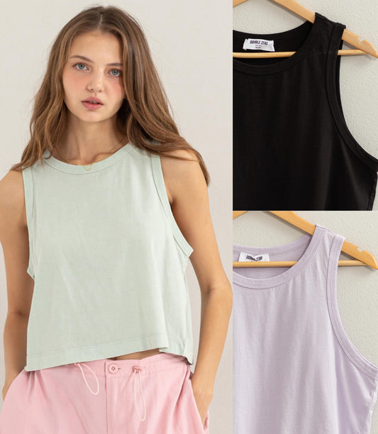 Soft cotton relaxed fit tanks