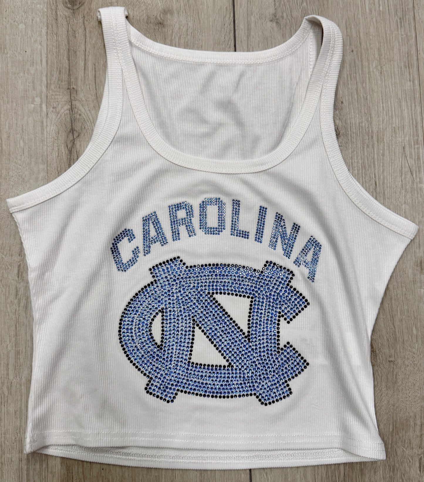 SUPER HOT ITEM!!! IN STOCK & Custom order college bling tanks and crop babytees, MOST SCHOOLS ARE AVAILABLE TO ORDER!!! & see pics for some schools made up!