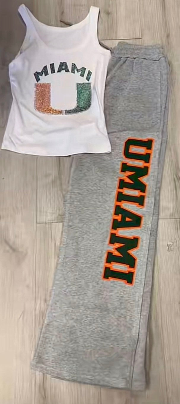 IN STOCK & custom order: wide leg sweatpants (ALL schools available to order)