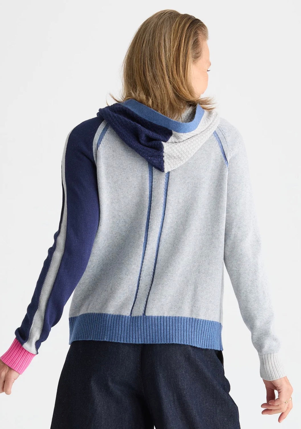 PREORDER NOW, Arriving Thursday…Zaket & Plover Plaited zip hoodie in Jean