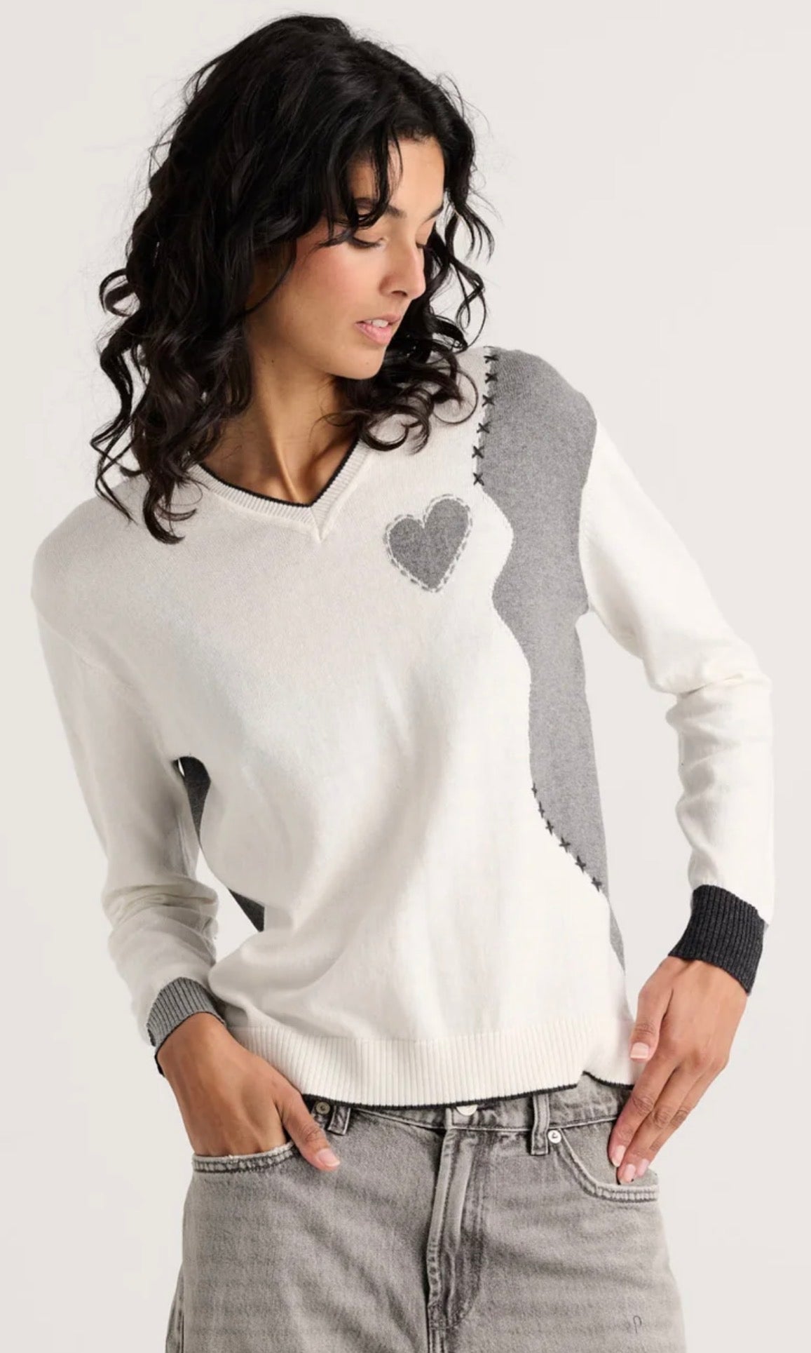 PREORDER NOW, Arriving Thursday…Zaket & Plover Thread With Love sweater in White