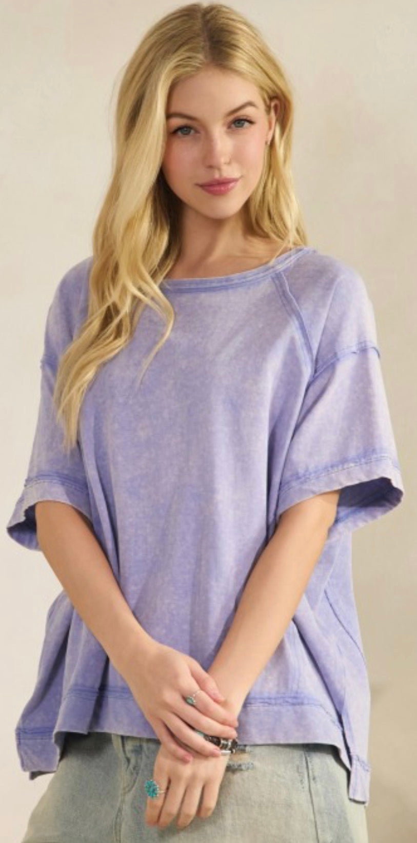 Peri loose fit top with seam detail