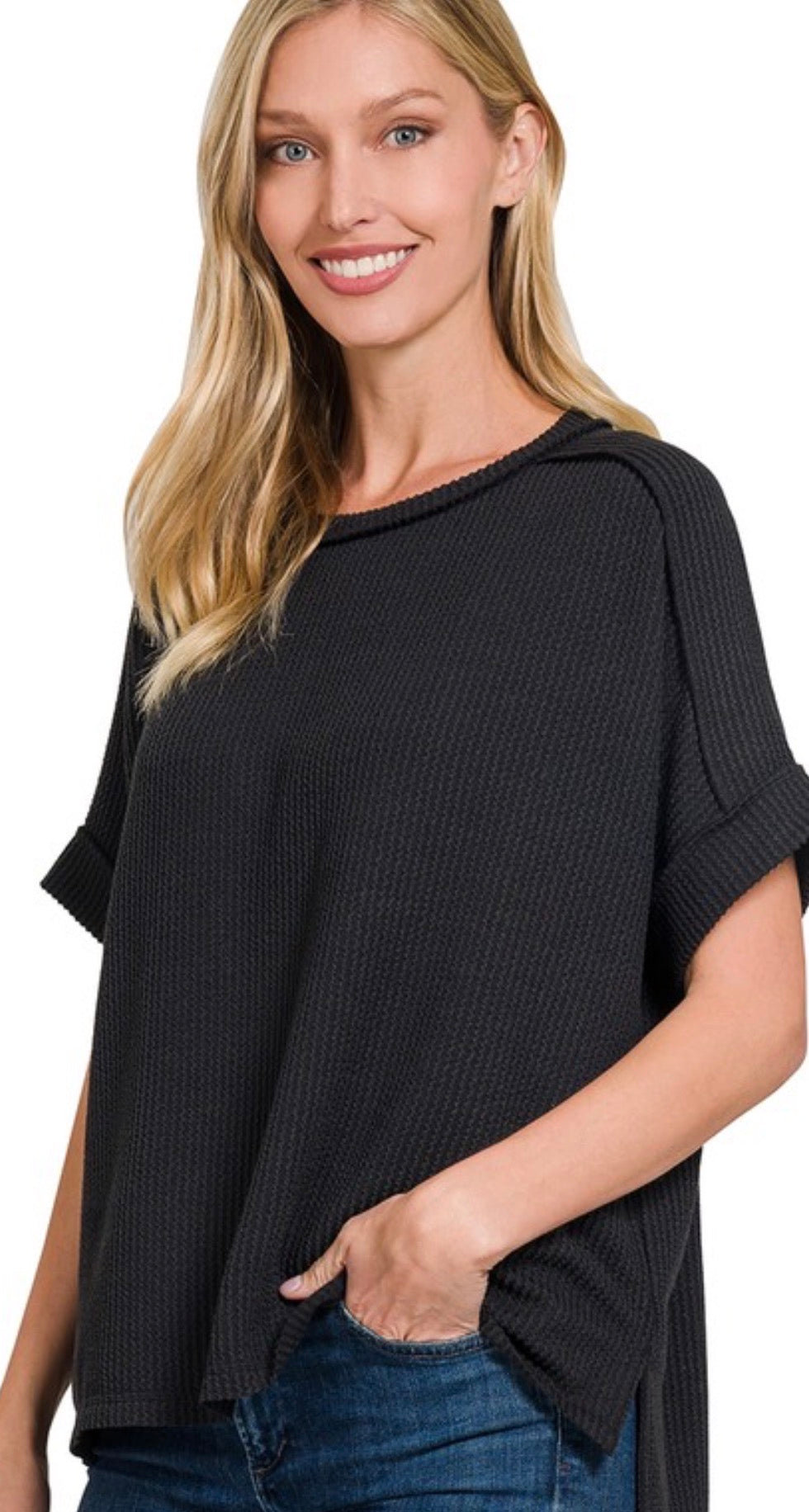 Ribbed relaxed fit top, BEST SELLER EVERY YEAR! Also available in PLUS SIZE