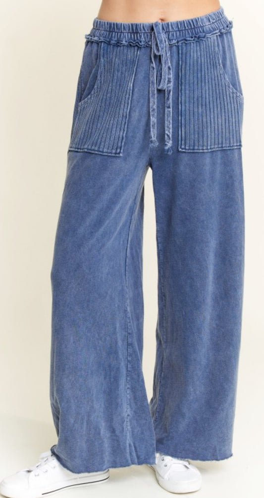Navy loose fit pants (matches most of our navy tops)