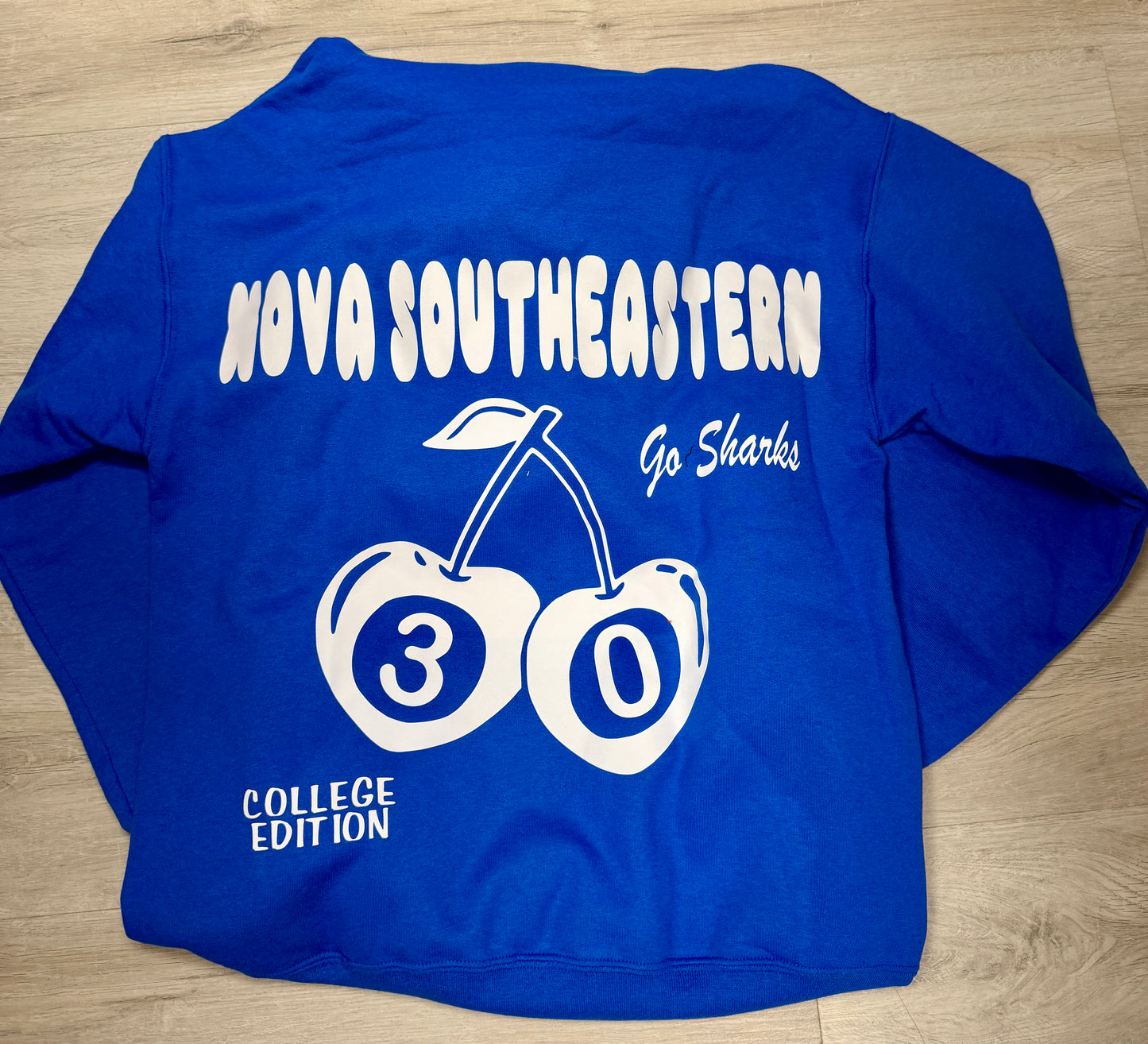 Custom & in stock WF inspired double sided hoodie (can order for ANY school)PLEASE NOTE: year will be 30, in the cherries…see pics