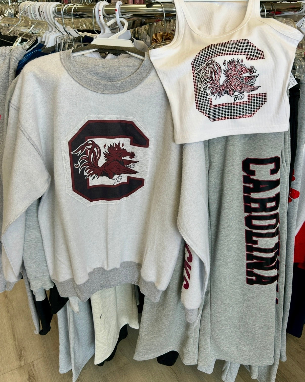 IN STOCK & custom order: wide leg sweatpants (ALL schools available to order)