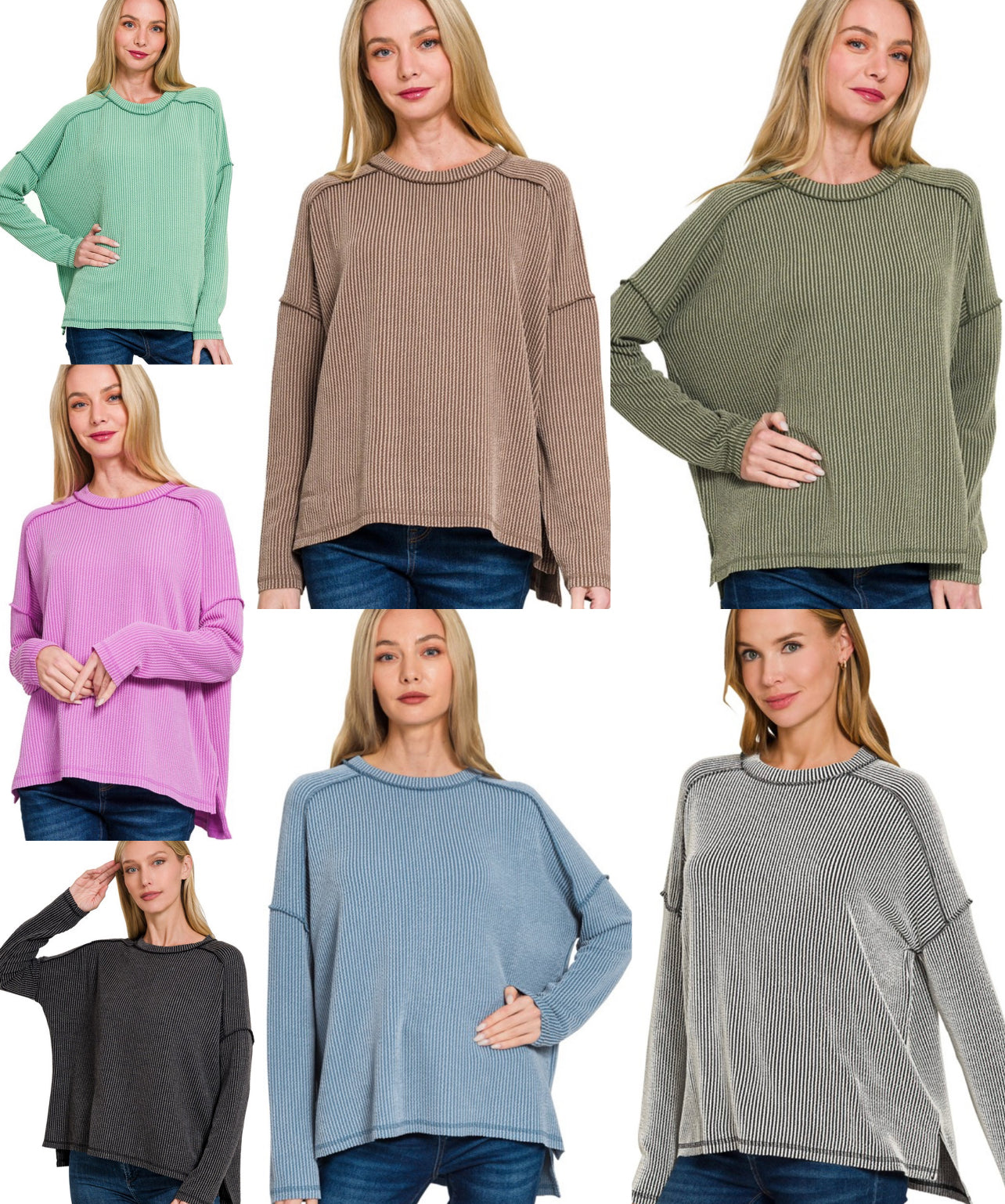 Ribbed long sleeve tops, BEST SELLER