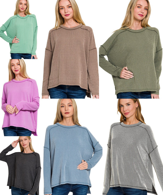Ribbed long sleeve tops, BEST SELLER