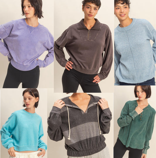 Double Zero assorted solid color tops
