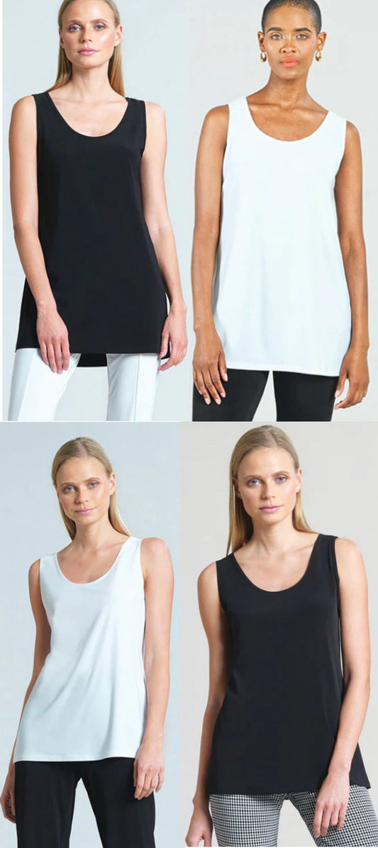 Clara Sun Woo loose fit, wrinkle free signature layering tanks (2 lengths)