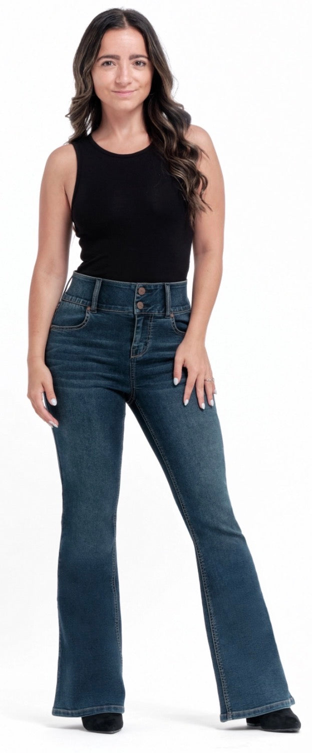Tummy control stretch 29” inseam flare jeans