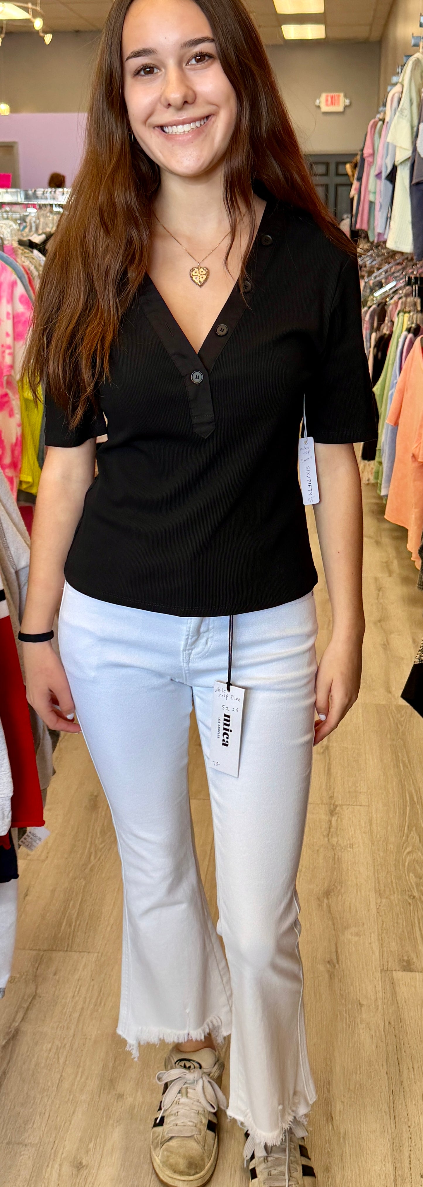 Six Fifty black Miko top