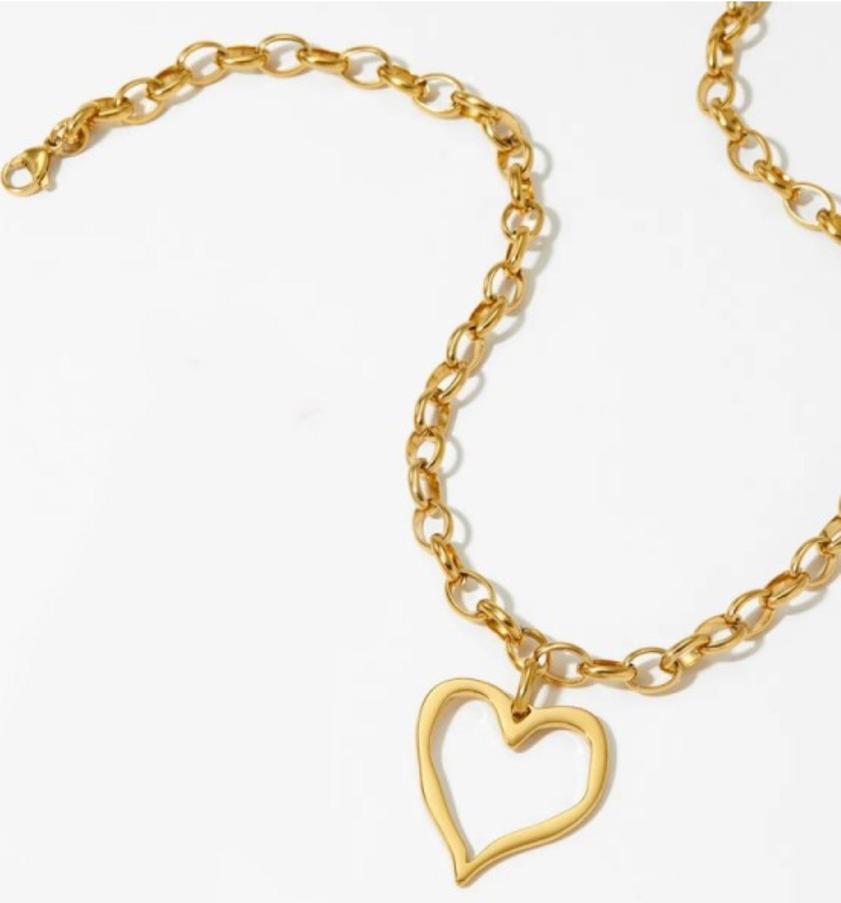 PREORDER NOW, Arriving next week…18K stainless steel tarnish free open heart necklaces, great for Valentine’s Day!