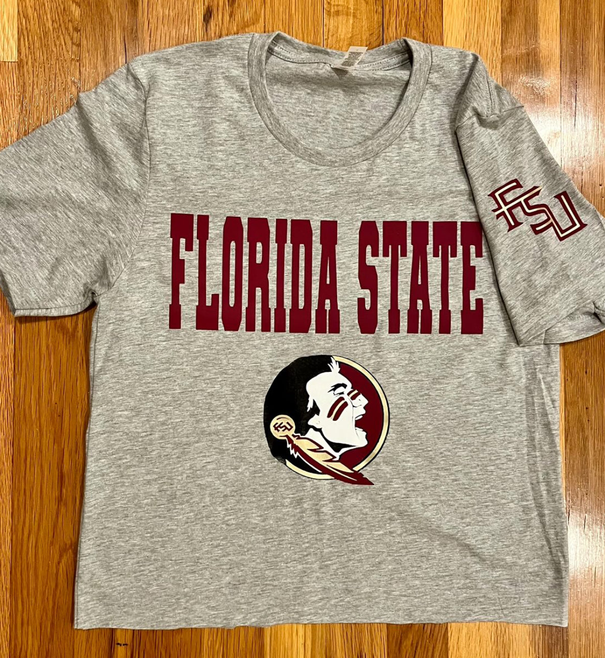 Custom college bleached or non bleached crop tee (various designs, please scroll through pics and can make for any school or camp!)