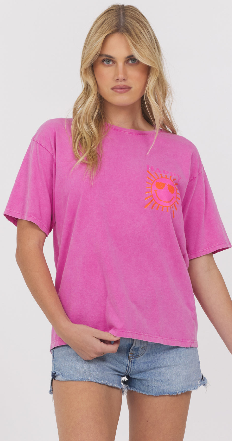 PREORDER NOW, Arriving next week...Vintage Havana pink Happy tee