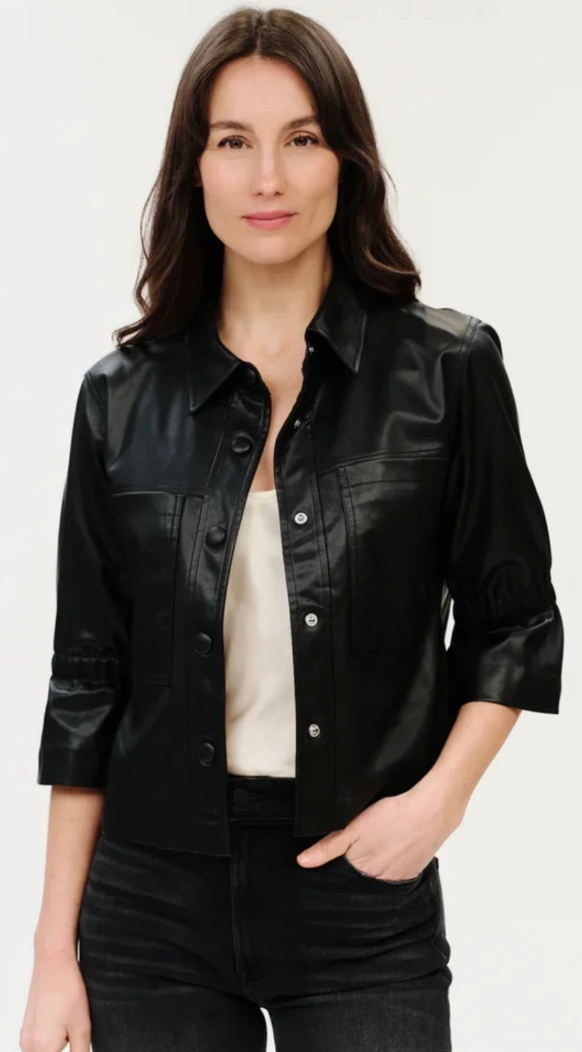 Six Fifty black Romy faux leather jacket