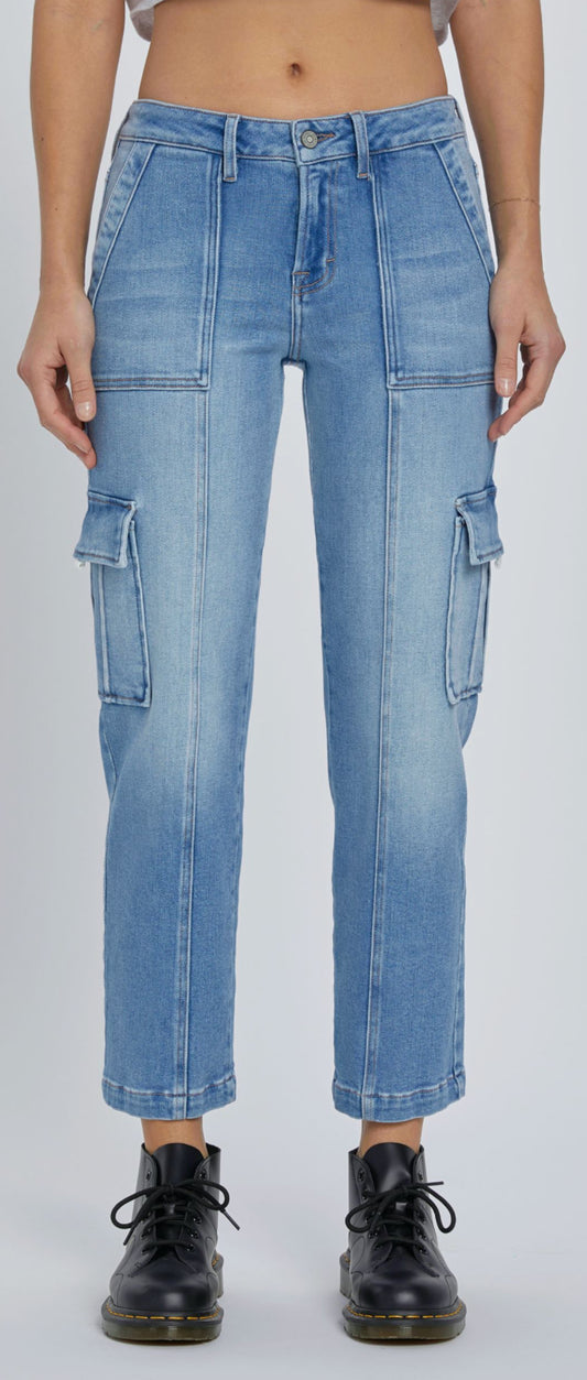 Cropped Cargo straight leg jeans, BEST SELLING STYLE
