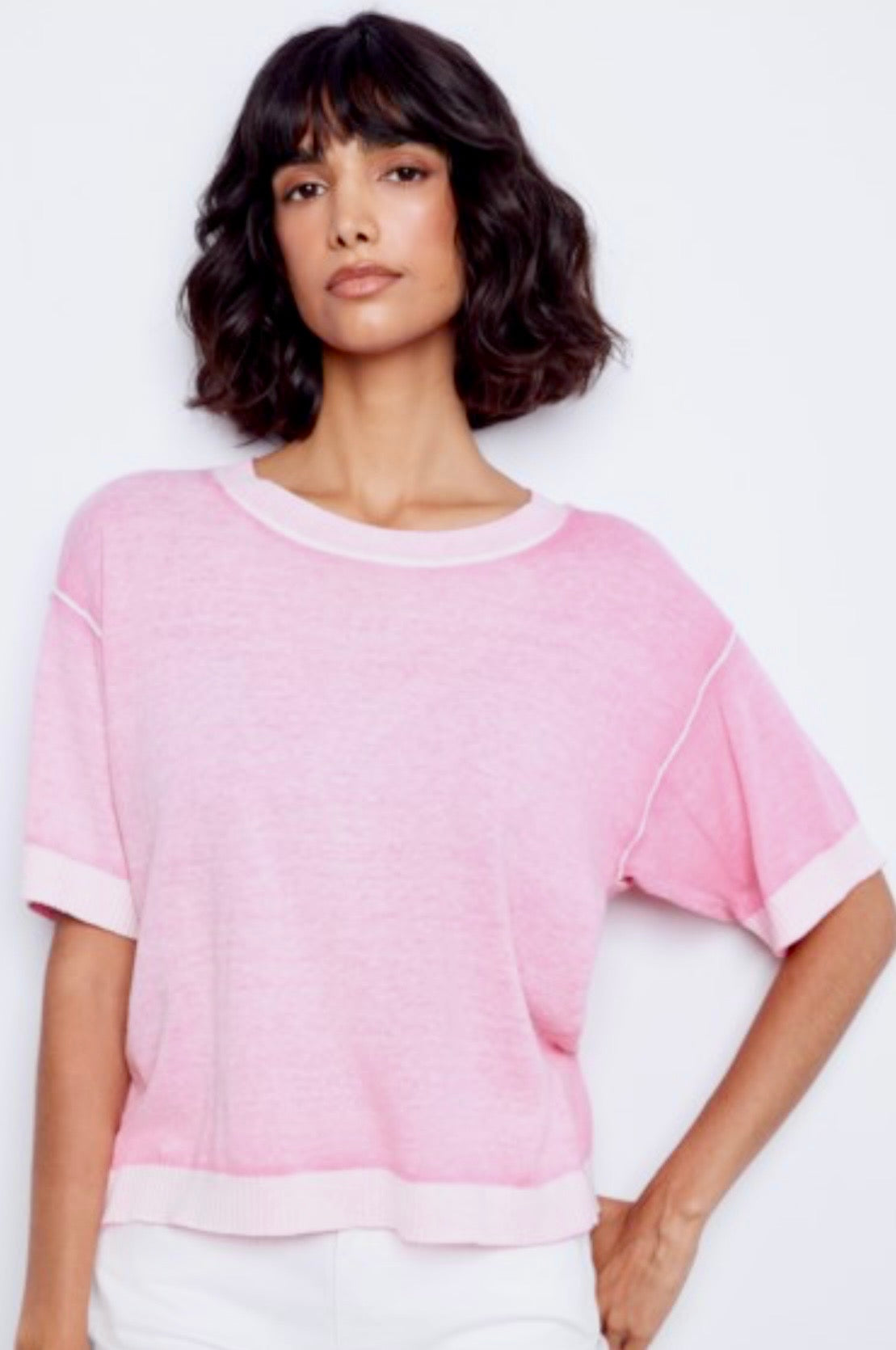Charlie B soft, lightweight short sleeve sweaters