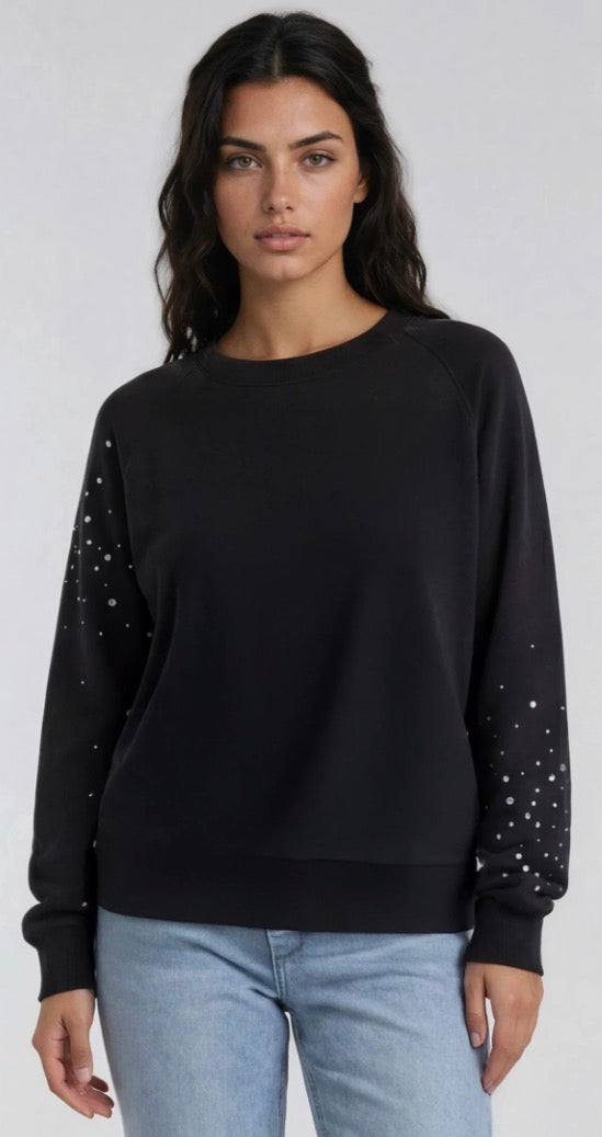 CHRLDR black crew neck with crystals