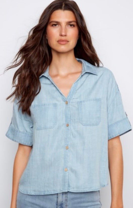 Charlie B soft tencel blouse