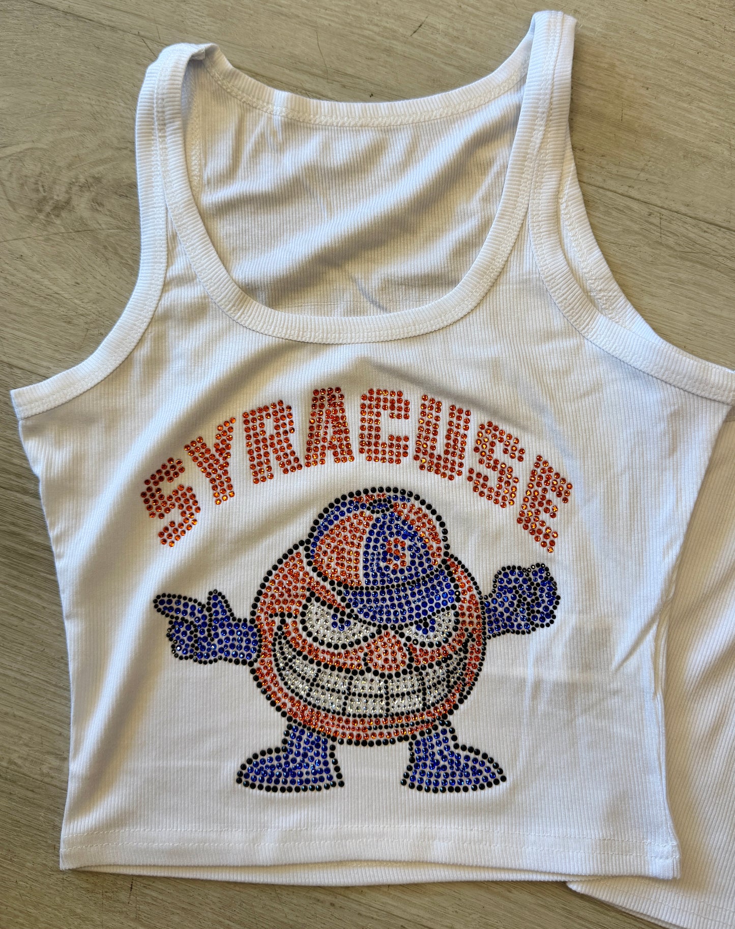 SUPER HOT ITEM!!! IN STOCK & Custom order college bling tanks and crop babytees, MOST SCHOOLS ARE AVAILABLE TO ORDER!!! & see pics for some schools made up!