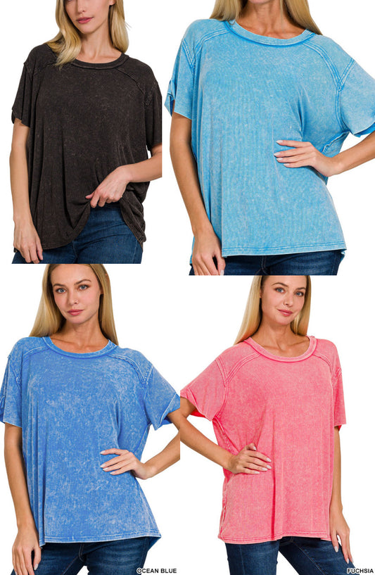 RESTOCKED loose fit soft rib tops, available up to XL