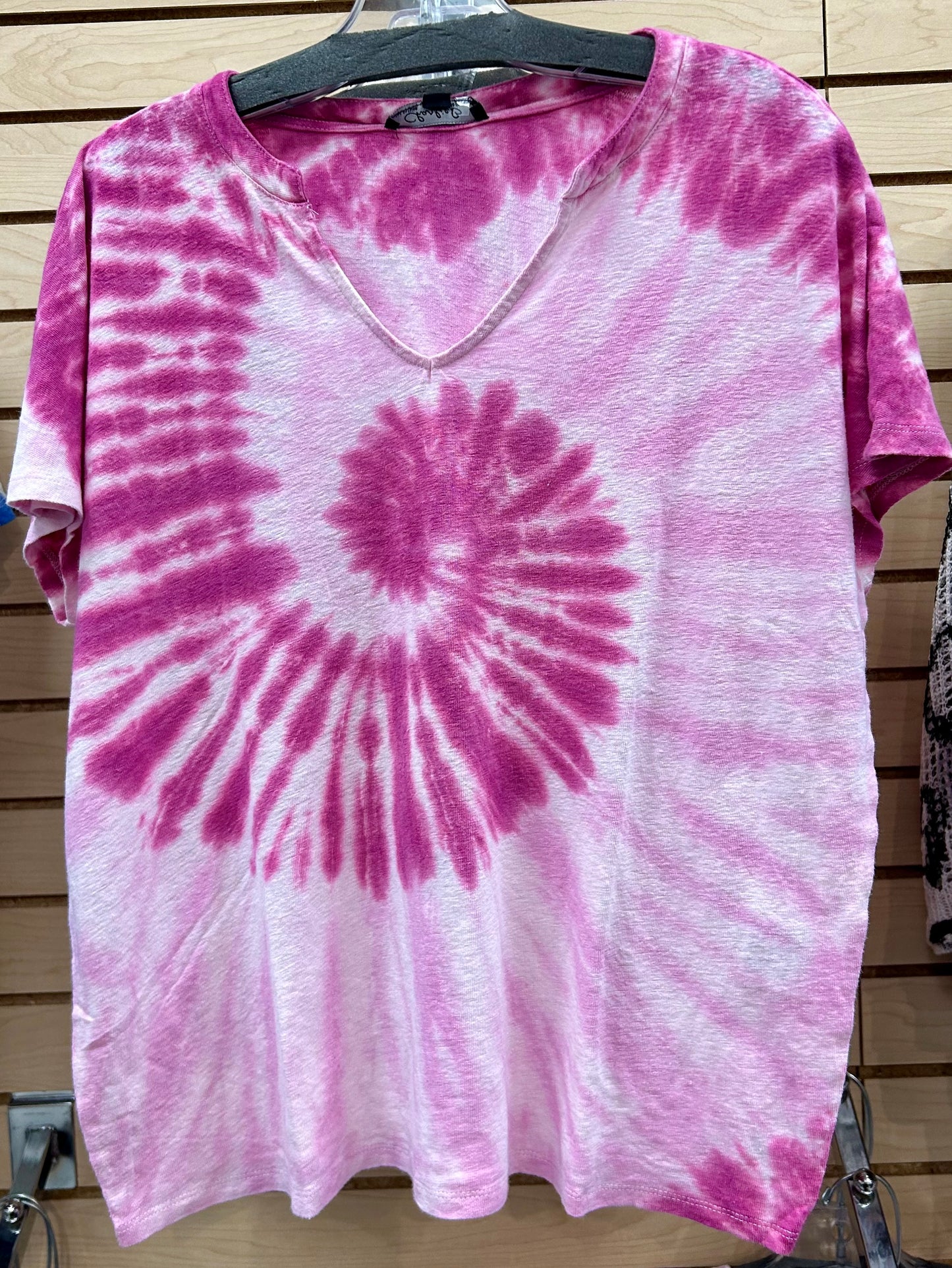 Charlie B soft knit tie dye short sleeve tops