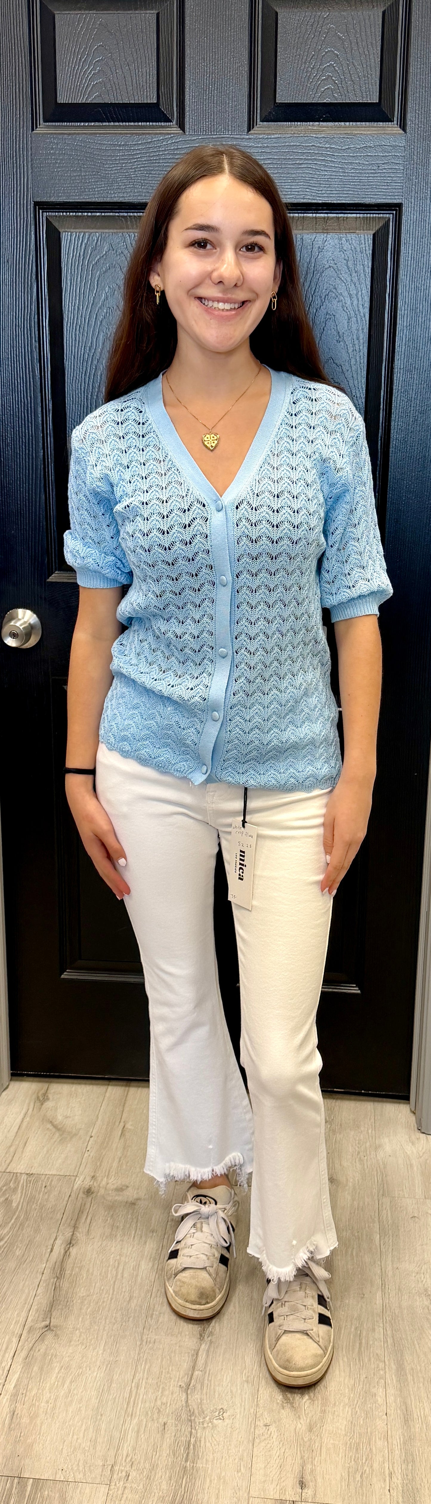 Six Fifty blue mist Lark cardigan