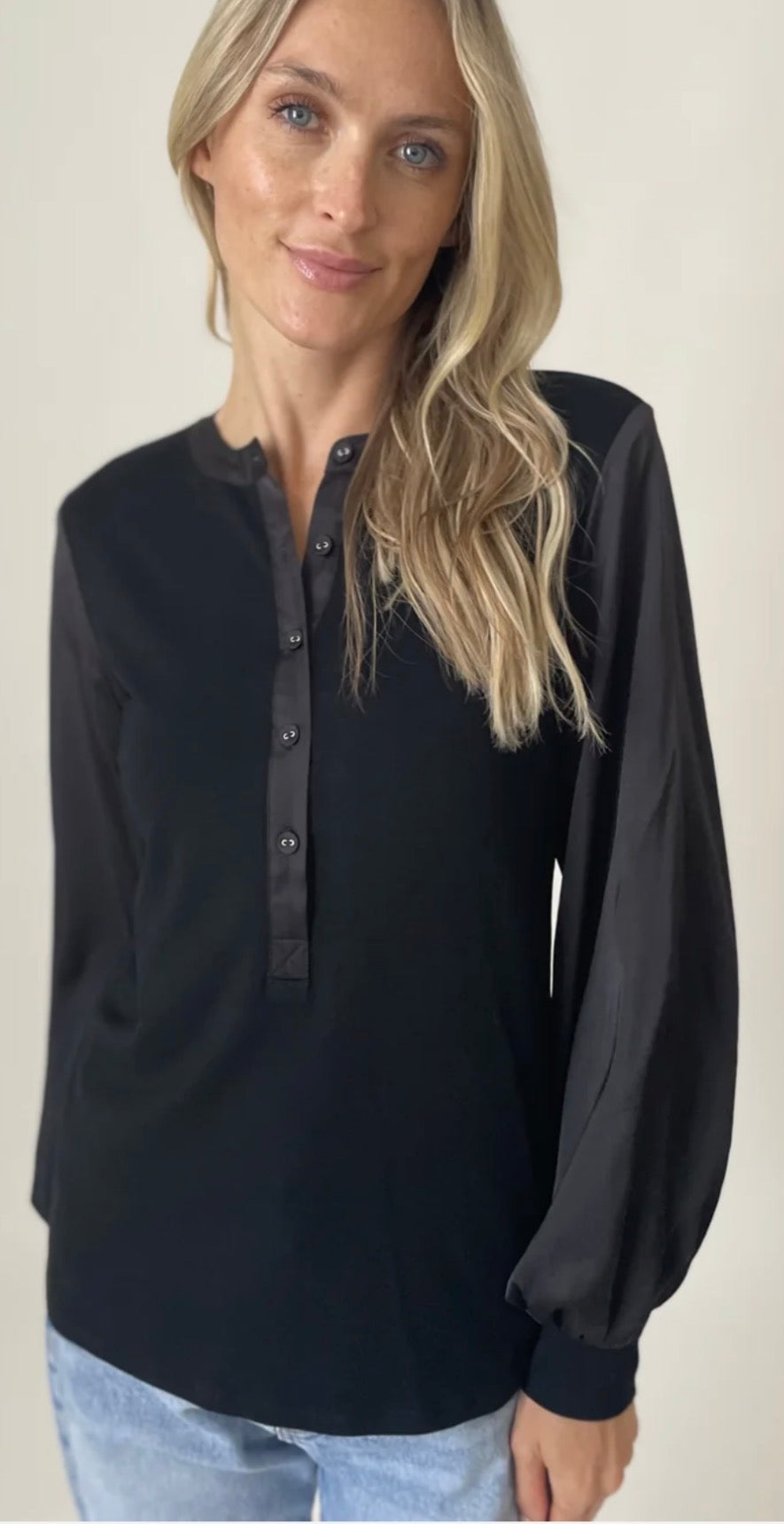 PREORDER NOW, Arriving Thursday…Six Fifty Janie satin sleeve tops in 3 colors (black, brown and burgundy)