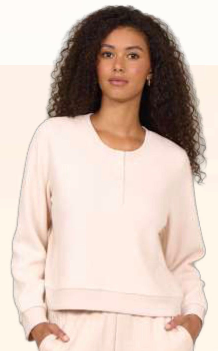 Vintage Havana pink soft hacci henley top