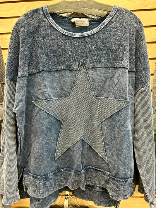 Navy sweatshirt with star