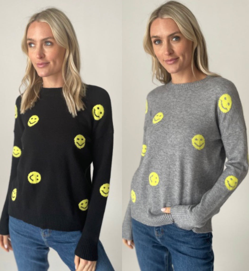 Six Fifty scattered smileys sweater (2 colors)