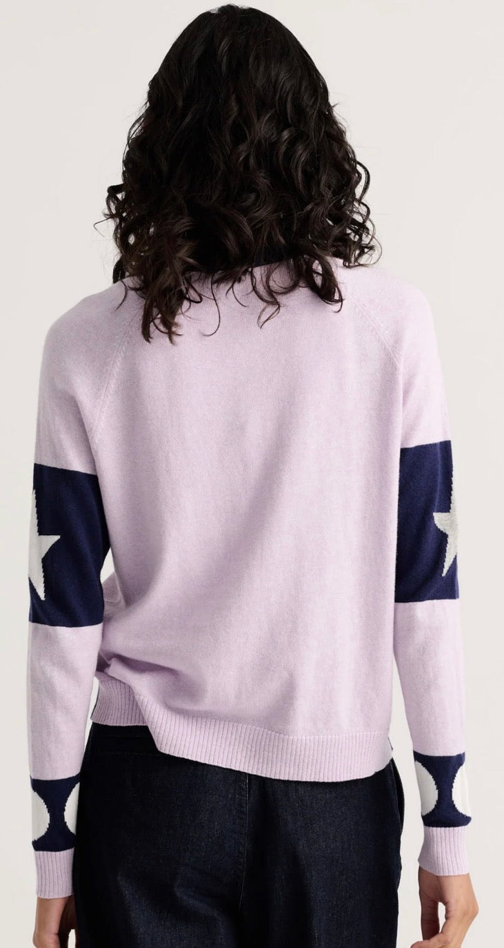 PREORDER NOW, Arriving Wednesday…Zaket & Plover stars and spots cardigan in Ink