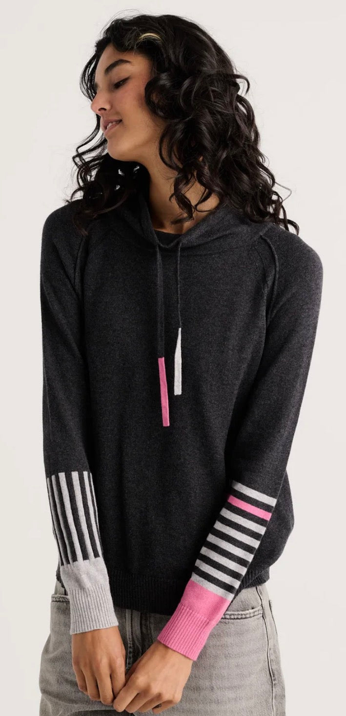 PREORDER NOW, Arriving Wednesday…Zaket & Plover drawcord hoodie in charcoal