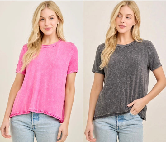 Mineral wash soft tees