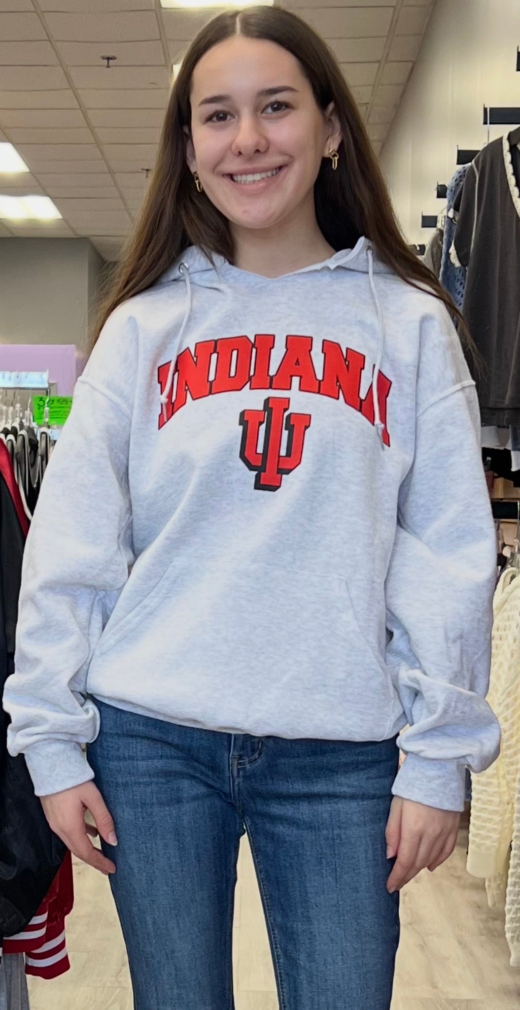 Custom snow grey v cut hoodie (ALL schools are available to order)