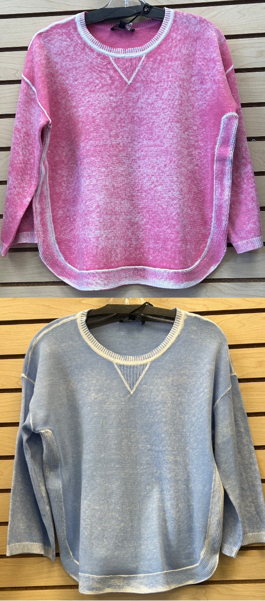 Charlie B snow wash 3/4 sleeve lightweight sweaters