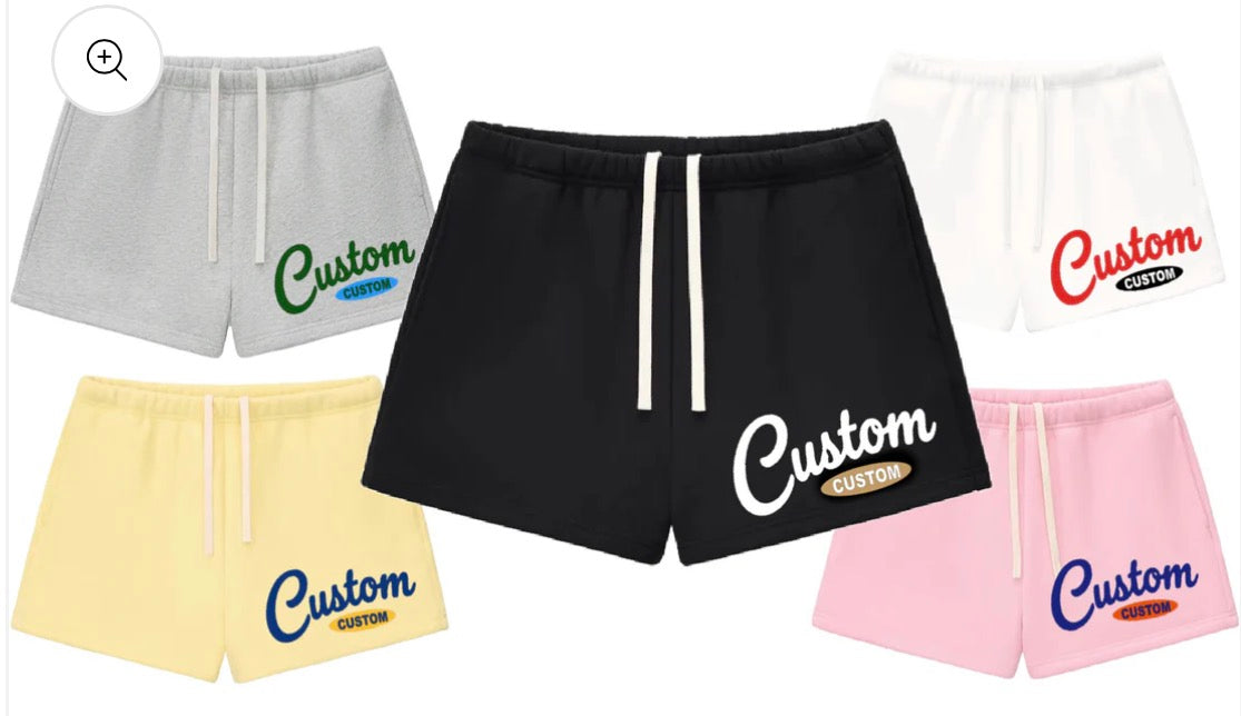 Heavy fleece mock neck with retro print and pants and shorts, see pics for color options (ALL schools are available to order)