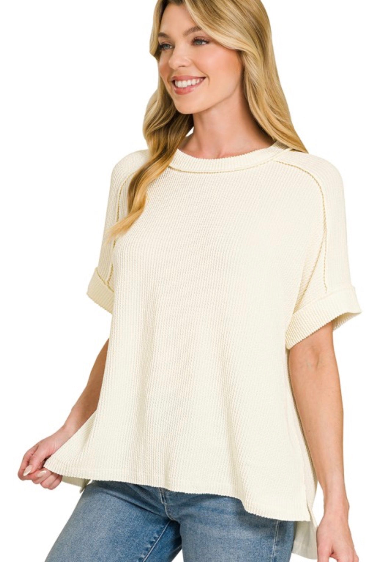 RESTOCK ALERT! Ribbed relaxed fit top, BEST SELLER EVERY YEAR! (Also available in PLUS SIZE)