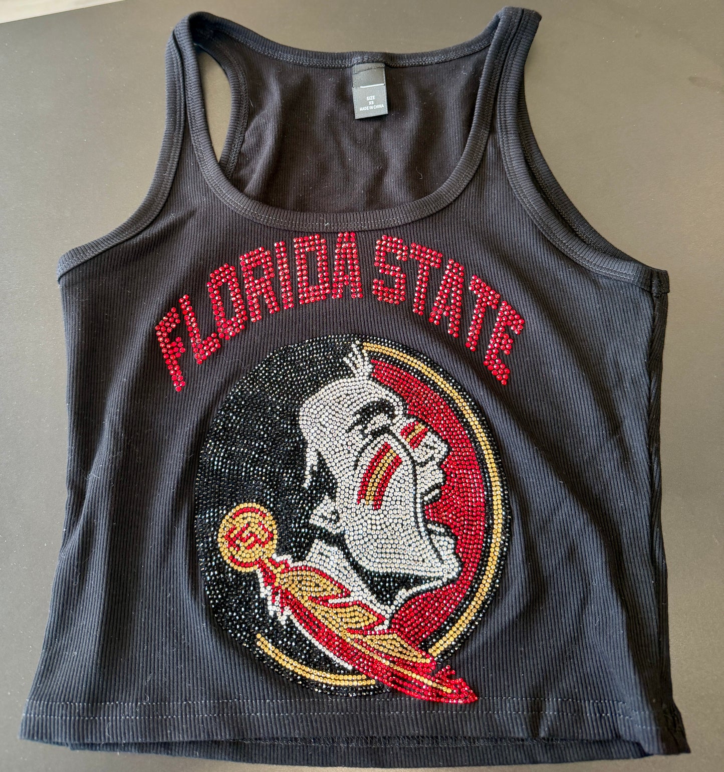 SUPER HOT ITEM!!! IN STOCK & Custom order college bling tanks and crop babytees, MOST SCHOOLS ARE AVAILABLE TO ORDER!!! & see pics for some schools made up!