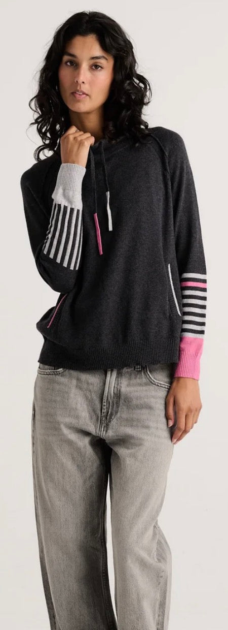 PREORDER NOW, Arriving Wednesday…Zaket & Plover drawcord hoodie in charcoal