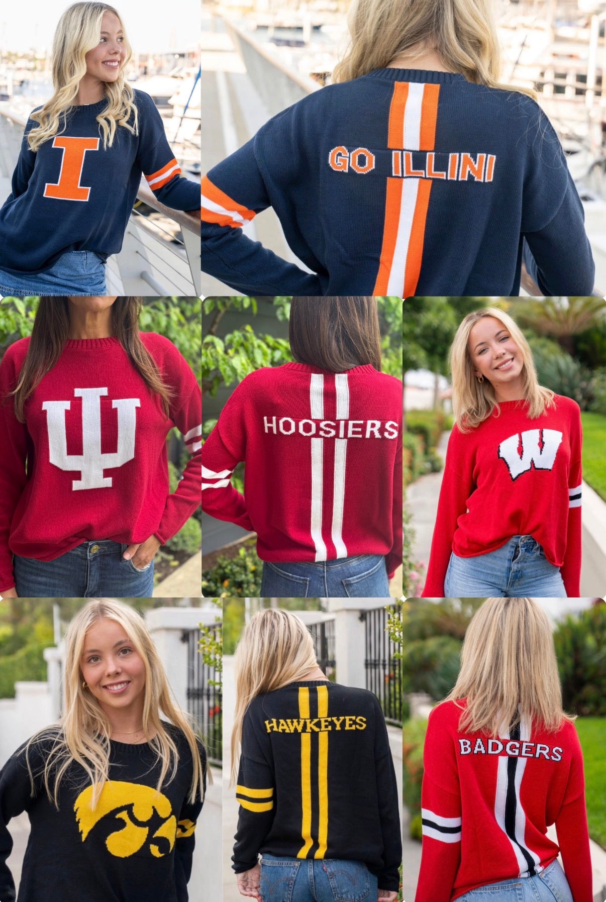 Custom order lightweight, soft cotton sweaters (most schools are available to order, see pics)