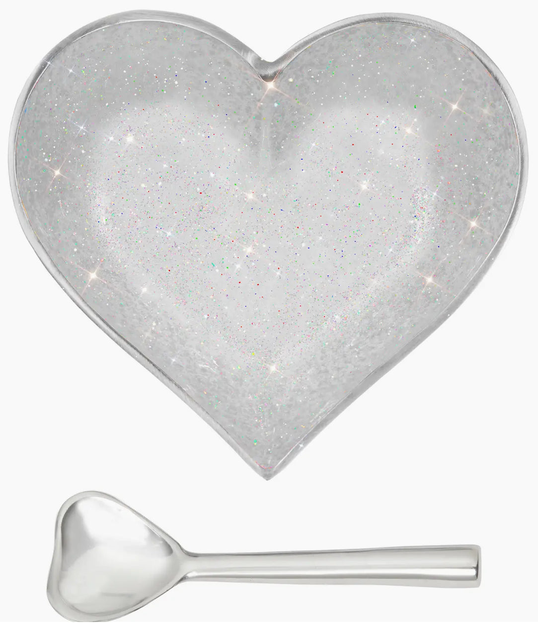 Heart dishes with heart spoon, great for gifts! Mah Jong, Chanukah, sparkle and more!