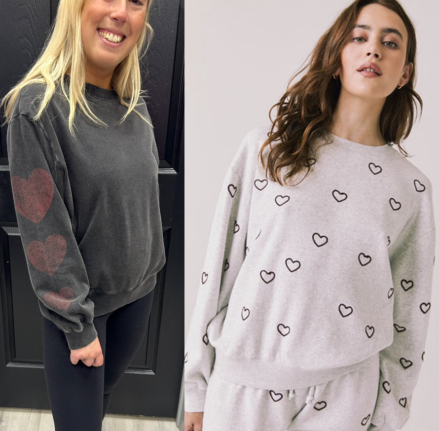 Chaser heart sweatshirts