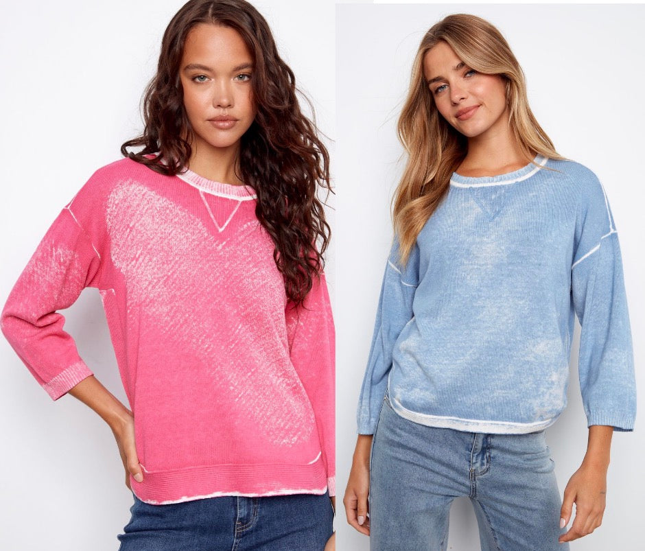PREORDER NOW, Arriving Tuesday…Charlie B snow wash 3/4 sleeve lightweight sweaters
