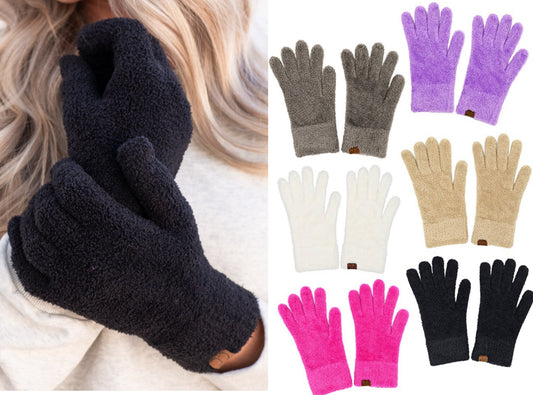 CC super soft, plush chenille gloves